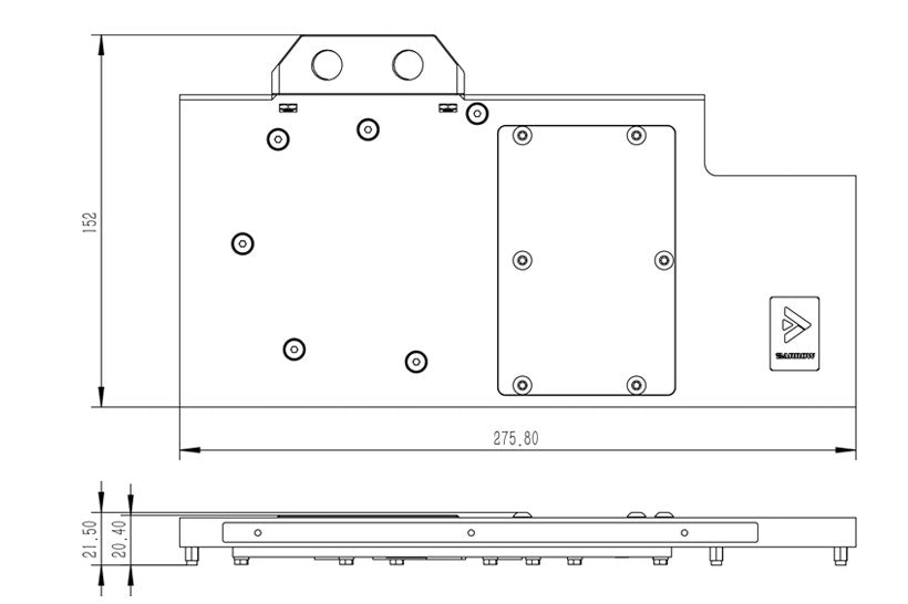 Barrow vannblokk for skjermkort MSI RTX™ 3090 TRIO - Nickel+Plexi Default Title