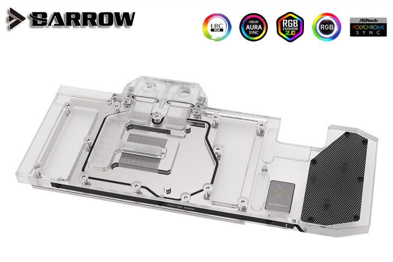 Barrow vannblokk for skjermkort MSI RTX™ 3080/3090 VENTUS 3X - Nickel+Plexi Default Title