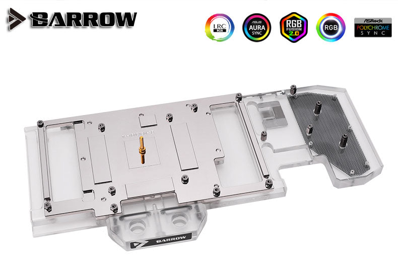 Barrow vannblokk for skjermkort MSI RTX™ 3080/3090 VENTUS 3X - Nickel+Plexi Default Title