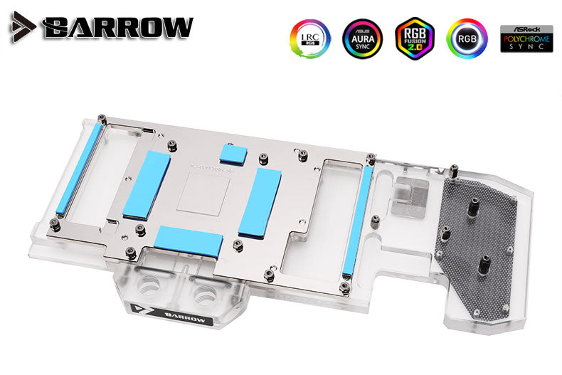Barrow vannblokk for skjermkort MSI RTX™ 3080/3090 VENTUS 3X - Nickel+Plexi Default Title