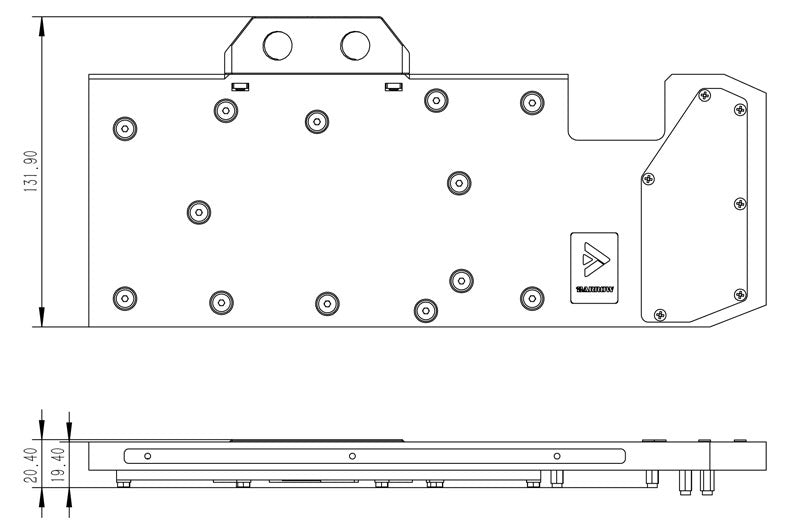 Barrow vannblokk for skjermkort MSI RTX™ 3080/3090 VENTUS 3X - Nickel+Plexi Default Title