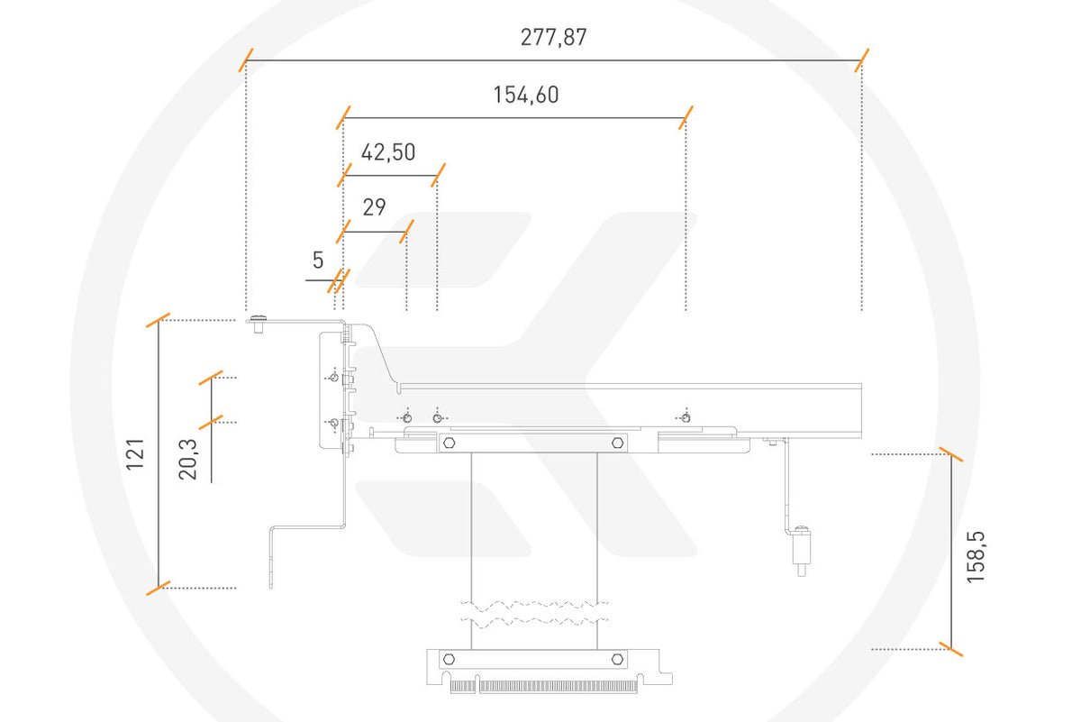 EK vertikal brakett for skjermkort EK-Loop Vertical GPU Holder - Shifted Default Title