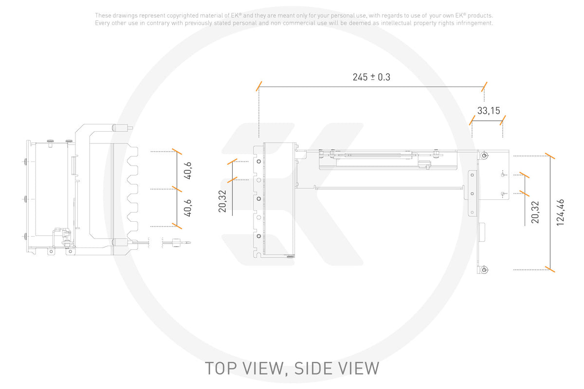 EK vertikal brakett for skjermkort EK-Loop Vertical GPU Holder - Shifted Default Title