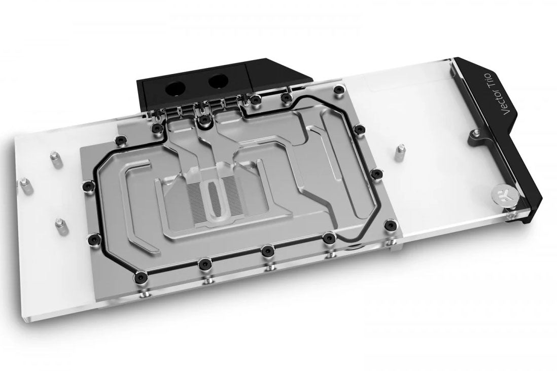 EK vannblokk for skjermkort, EK-Quantum Vector Trio RTX 3080/3090 D-RGB - Nickel + Plexi