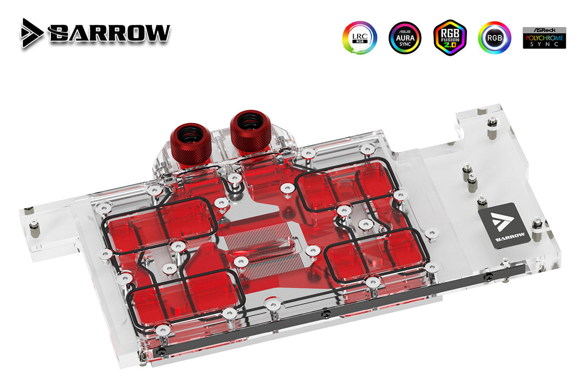 Barrow vannblokk for skjermkort ASUS Dual RTX™ 3070 - Nickel+Plexi