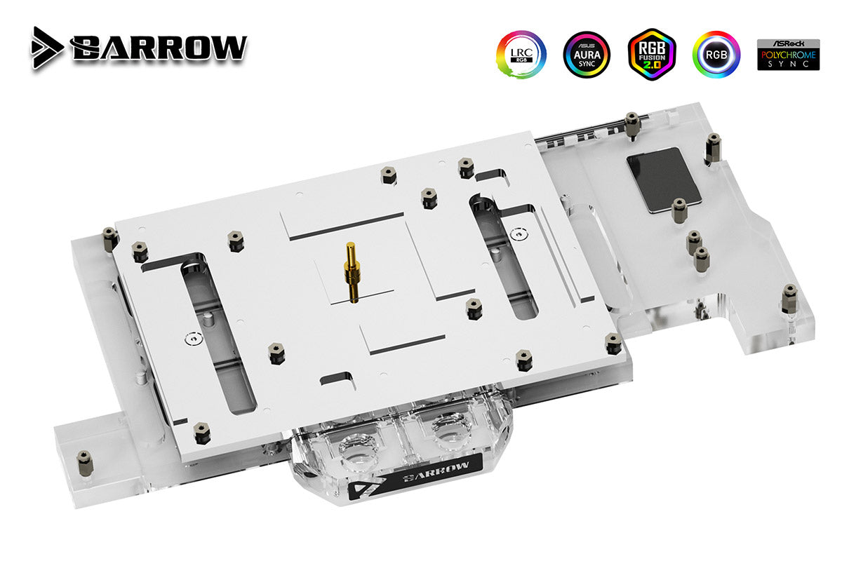 Barrow vannblokk for skjermkort ASUS Dual RTX™ 3070 - Nickel+Plexi