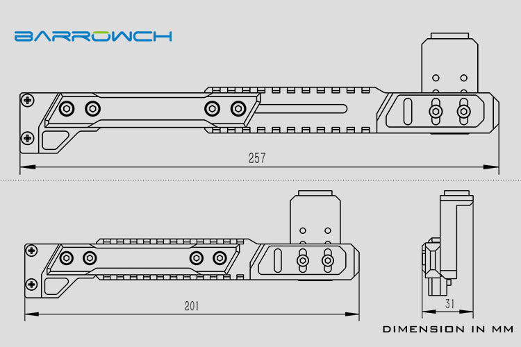 Barrow støttebrakett for skjermkort Default Title