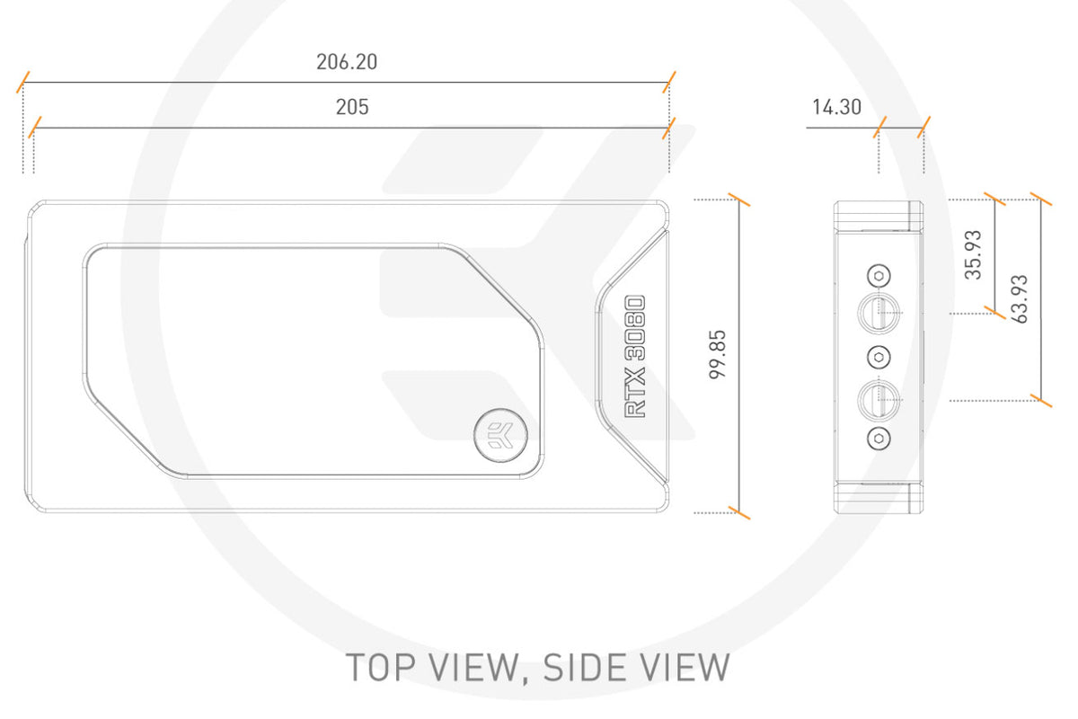 EK vannblokk for skjermkort, EK-Quantum Vector FE RTX 3080 D-RGB - Black Special Edition Default Title