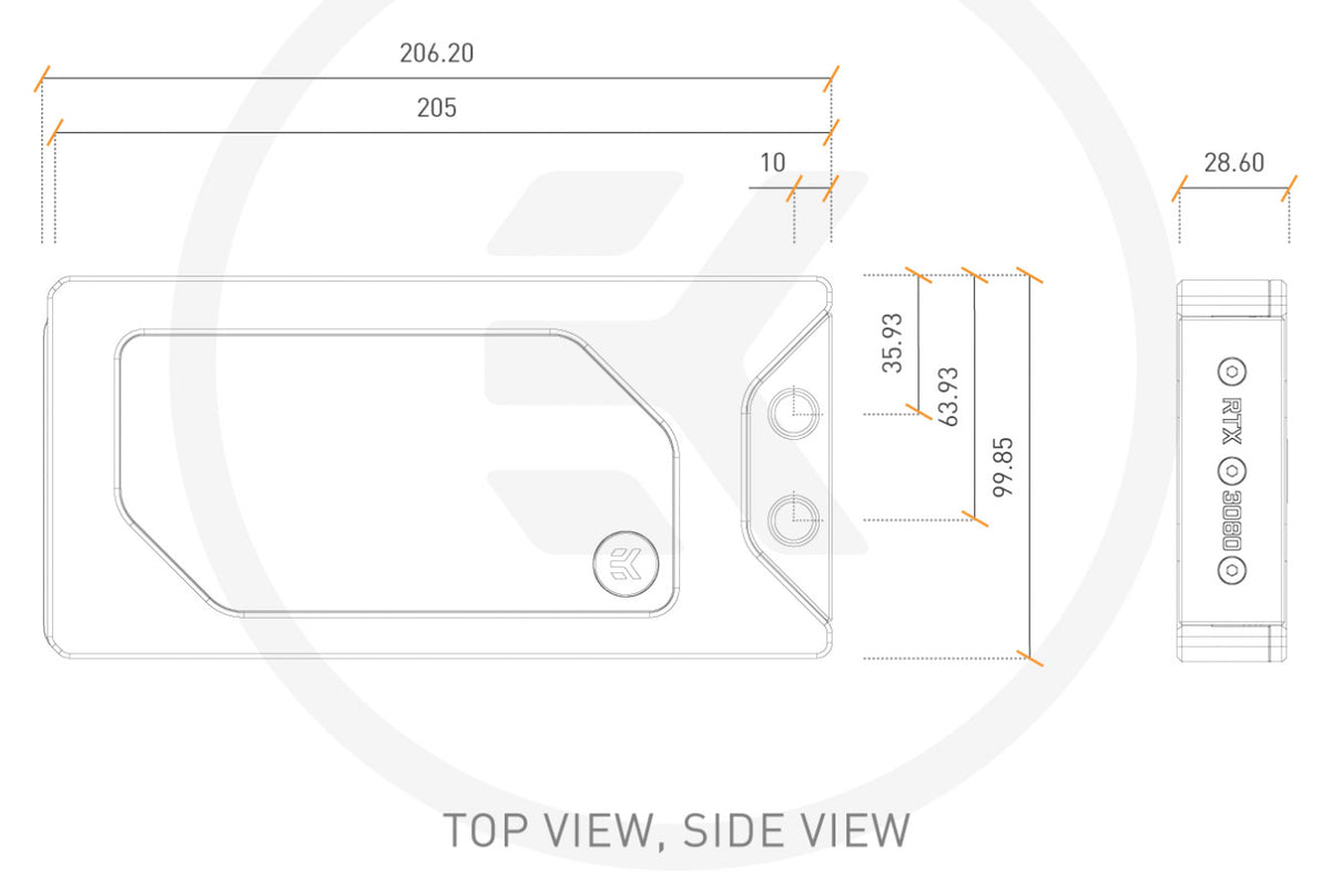 EK vannblokk for skjermkort, EK-Quantum Vector FE RTX 3080 D-RGB - Black Special Edition Default Title