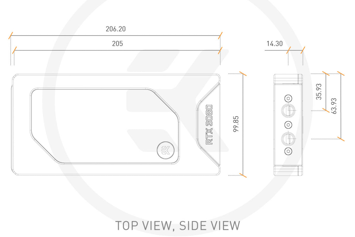 EK vannblokk for skjermkort, EK-Quantum Vector FE RTX 3080 D-RGB - Silver Special Edition Default Title