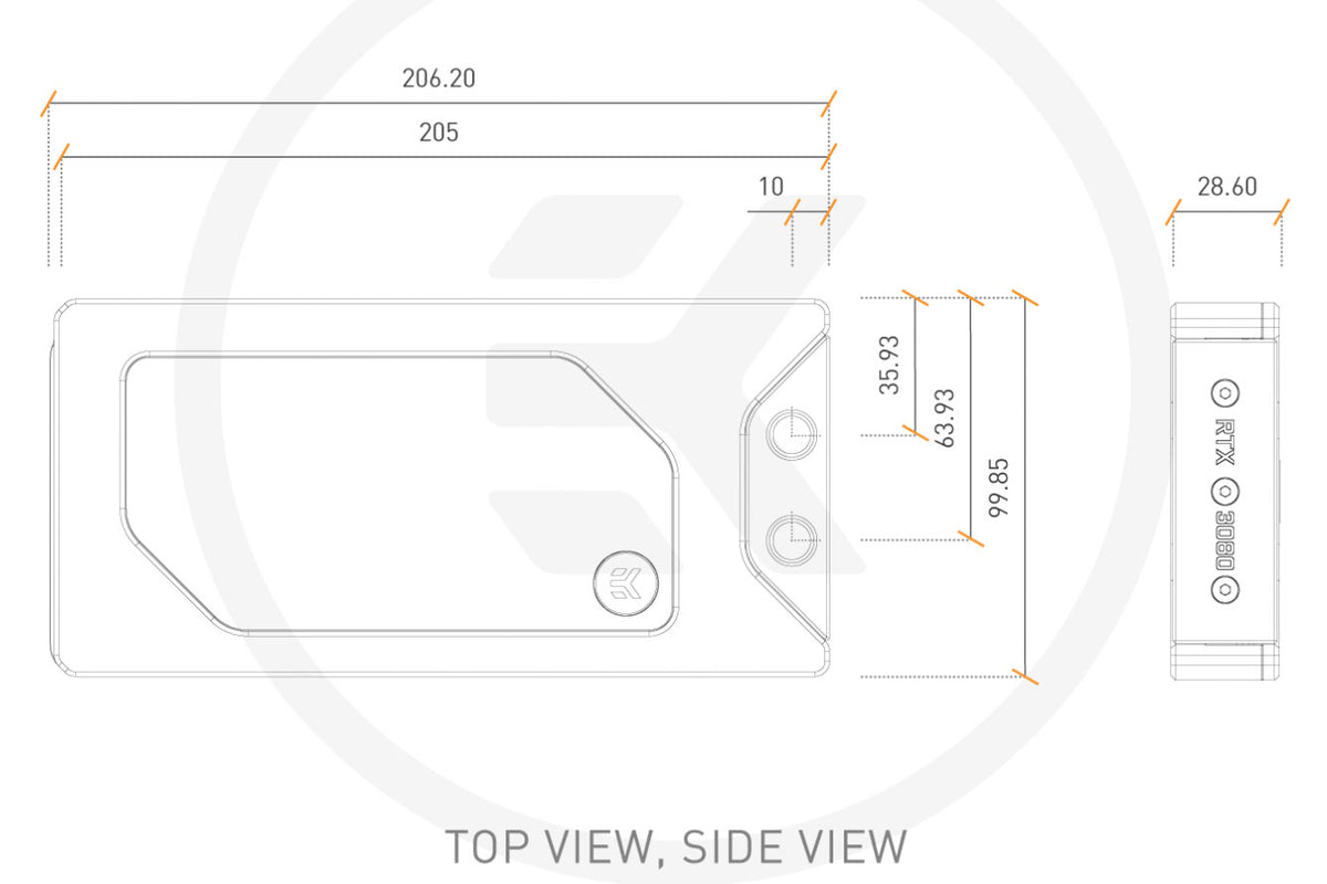 EK vannblokk for skjermkort, EK-Quantum Vector FE RTX 3080 D-RGB - Silver Special Edition Default Title