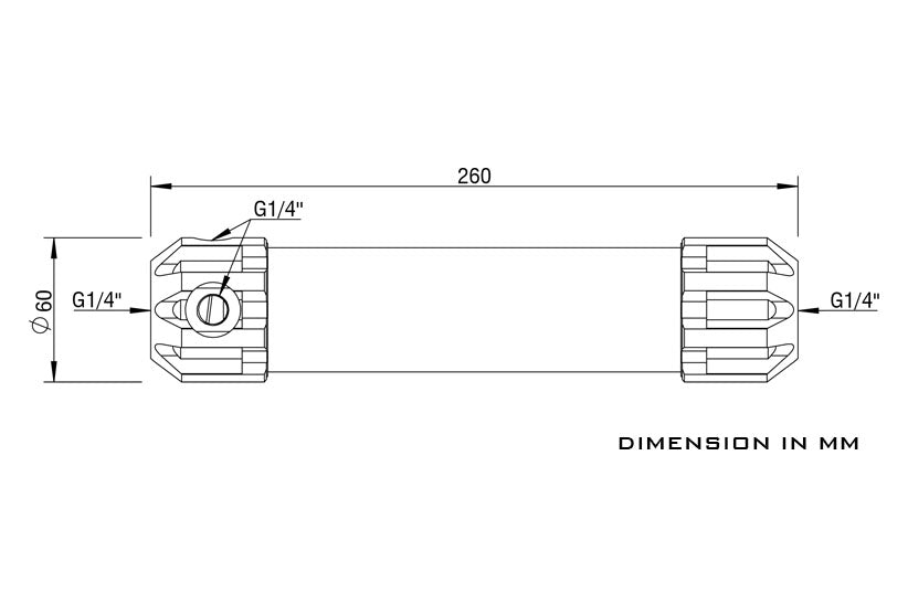 Barrow vanntank Iceberg T Virus 255 Plexi Black, Ø=50mm, l=260mm Default Title