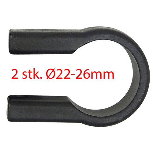 KLICKfix Klemring Ø22-26mm, sort, 2 stk Default Title