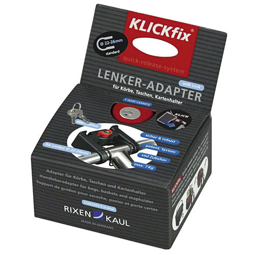 KLICKfix Sykkelstyreadapter Ø22-26mm med lås Default Title