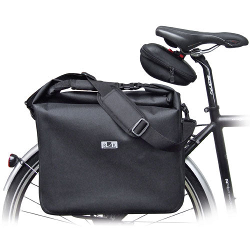 KLICKfix Cargo vanntett sykkelveske, sort Default Title