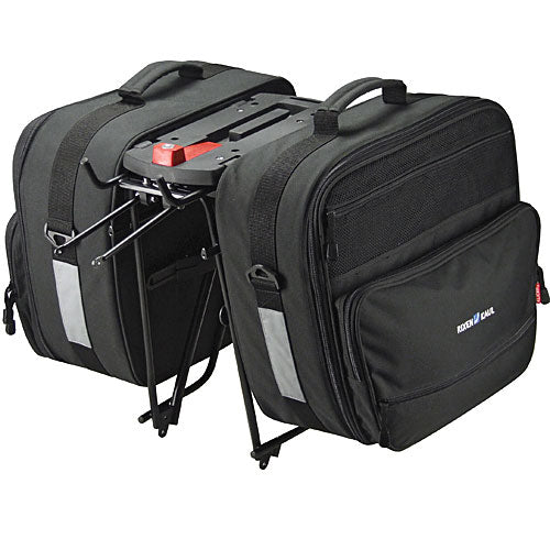 KLICKfix Travelbags GTA, sett med 2 sykkelvesker, sort Default Title