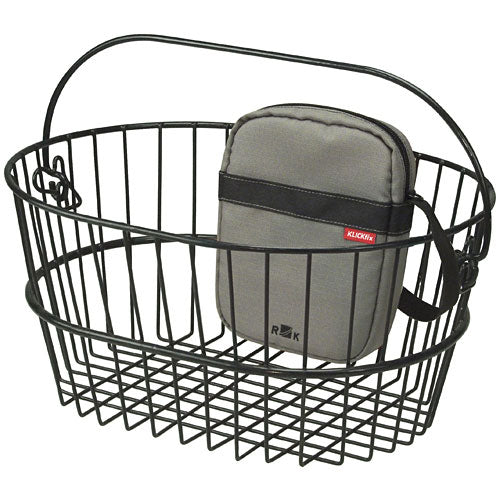 KLICKfix Standard sykkelkurv, sort Default Title