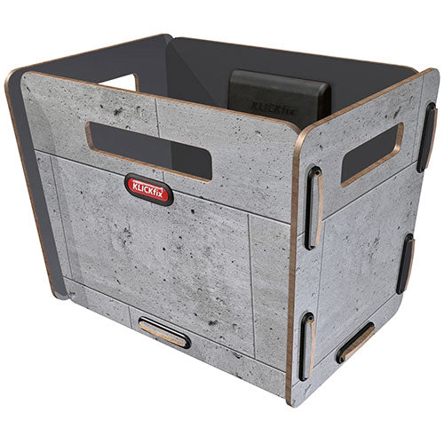 KLICKfix Radkiste 1 Beton, sykkelkurv Default Title